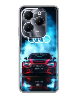 Чохол для Infinix Hot 40 Pro з картинкою «Audi Sport — неон»