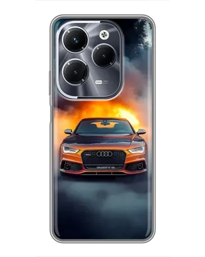 Чохол для Infinix Hot 40 Pro з картинкою «Audi у вогняному диму» Чохол для Infinix Hot 40 Pro з картинкою «Audi у вогняному диму»
