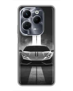 Чехол для Infinix Hot 40 Pro с картинкой «Lamborghini симметрия дорог»