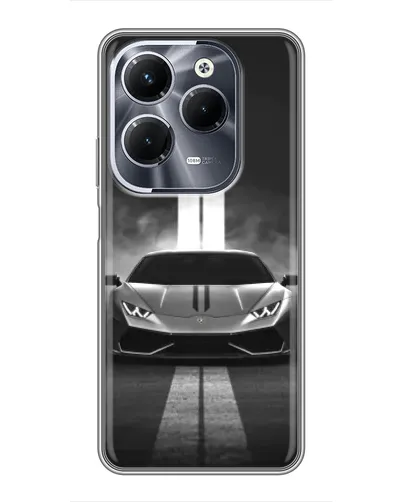 Чехол для Infinix Hot 40 Pro с картинкой «Lamborghini симметрия дорог»