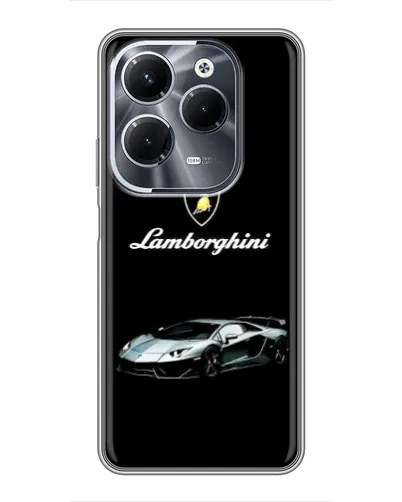 Чехол для Infinix Hot 40 Pro с картинкой «Логотип Lamborghini классика»