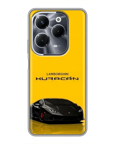 Чехол для Infinix Hot 40 Pro с картинкой «Lamborghini Huracan черный»