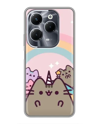 Чехол для Infinix Hot 40 Pro с картинкой «Единорог Pusheen»