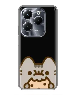 Чехол для Infinix Hot 40 Pro с картинкой «Пушин на черном»