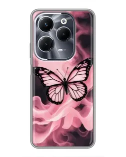 Чохол для Infinix Hot 40 Pro з картинкою «Метелик у диму» Чохол для Infinix Hot 40 Pro з картинкою «Метелик у диму»