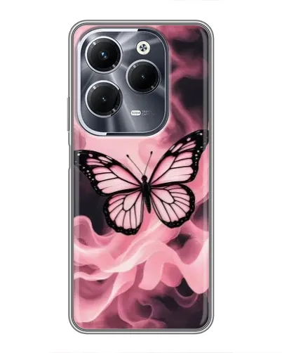 Чохол для Infinix Hot 40 Pro з картинкою «Метелик у диму»