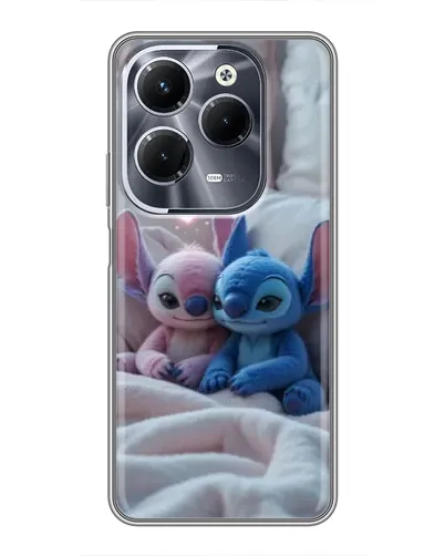 Чохол для Infinix Hot 40 Pro з картинкою «Плюшеві Стіч Ангел»