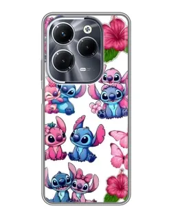 Чохол для Infinix Hot 40 Pro з картинкою «Стікери Stitch та Angel»