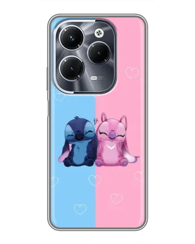 Чохол для Infinix Hot 40 Pro з картинкою «Stitch та Angel Love»