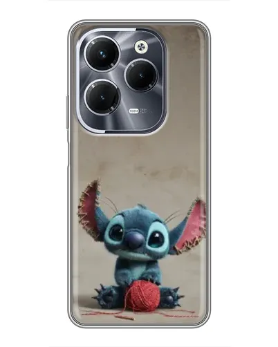 Чохол для Infinix Hot 40 Pro з картинкою «Стіч на чоричневому фоні»
