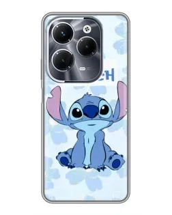 Чохол для Infinix Hot 40 Pro з картинкою «Stitch серед квітів»
