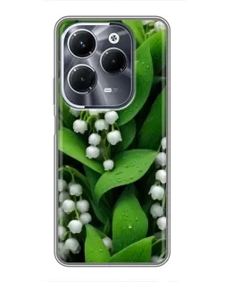 Чохол для Infinix Hot 40 Pro з картинкою «Конвалії в зелені»