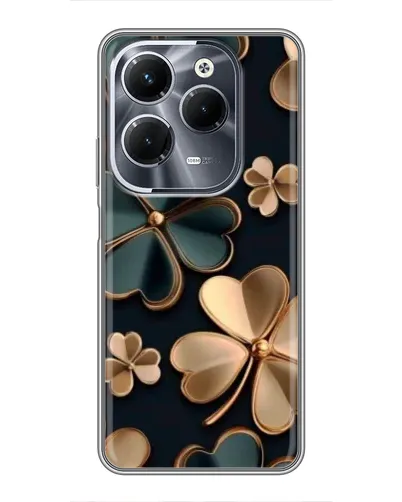 Чохол для Infinix Hot 40 Pro з картинкою «Конюшина в золоті»