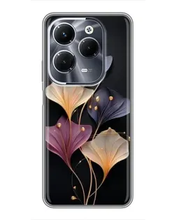 Чохол для Infinix Hot 40 Pro з картинкою «Лілові квіти грації»