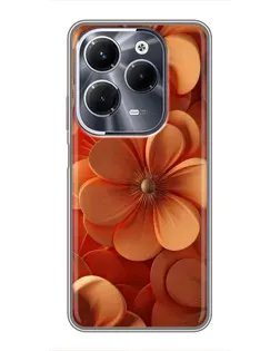 Чохол для Infinix Hot 40 Pro з картинкою «Помаранчева макро квітка»