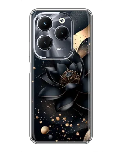 Чохол для Infinix Hot 40 Pro з картинкою «Чорний лотос»