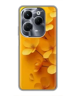 Чохол для Infinix Hot 40 Pro з картинкою «Золоті пелюстки»