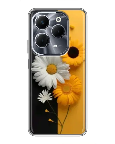 Чохол для Infinix Hot 40 Pro з картинкою «Соняшник та ромашка»