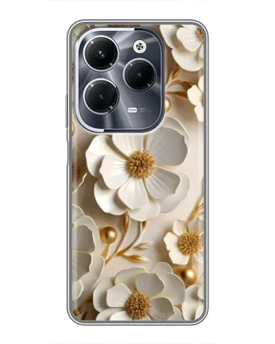 Чохол для Infinix Hot 40 Pro з картинкою «Білі паперові квіти»