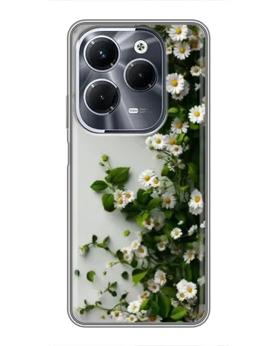 Чохол для Infinix Hot 40 Pro з картинкою «Гілка дрібних білих квітів»