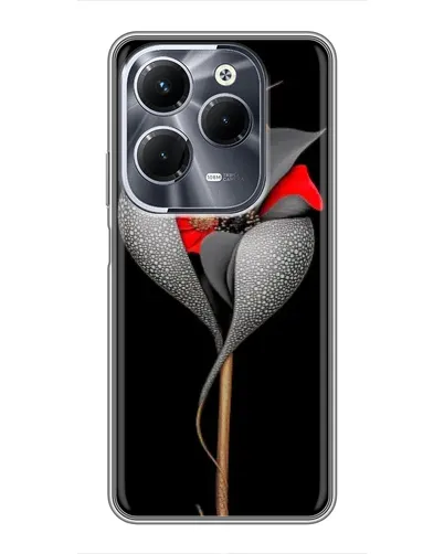 Чехол для Infinix Hot 40 Pro с картинкой «Серебряный фантазийный цветок» Чехол для Infinix Hot 40 Pro с картинкой «Серебряный фантазийный цветок»
