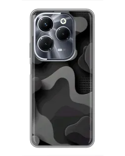 Чохол для Infinix Hot 40 Pro з картинкою «Темний абстрактний камуфляж»
