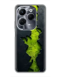 Чохол для Infinix Hot 40 Pro з картинкою «Салатовий розлом скелі»