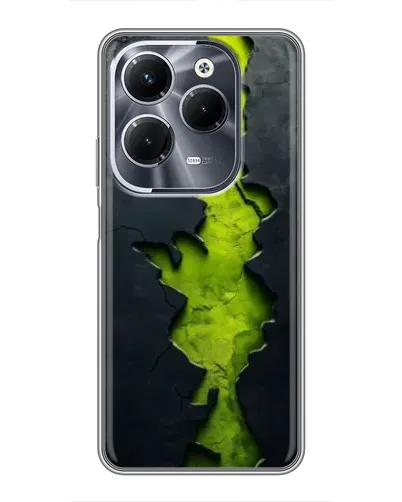 Чехол для Infinix Hot 40 Pro с картинкой «Салатовый разлом скалы» Чехол для Infinix Hot 40 Pro с картинкой «Салатовый разлом скалы»