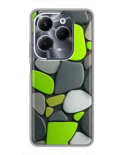 Чехол для Infinix Hot 40 Pro с картинкой «Яркая неоновая галька»