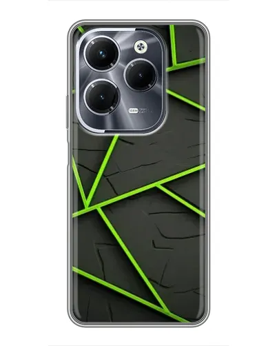 Чехол для Infinix Hot 40 Pro с картинкой «Зеленые геометрические линии» Чехол для Infinix Hot 40 Pro с картинкой «Зеленые геометрические линии»