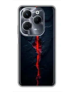 Чехол для Infinix Hot 40 Pro с картинкой «Kрасная лавовая трещина»