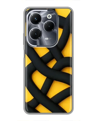Чехол для Infinix Hot 40 Pro с картинкой «Черное желтое переплетение» Чехол для Infinix Hot 40 Pro с картинкой «Черное желтое переплетение»