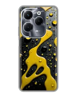 Чехол для Infinix Hot 40 Pro с картинкой «Жидкое желтое золото»