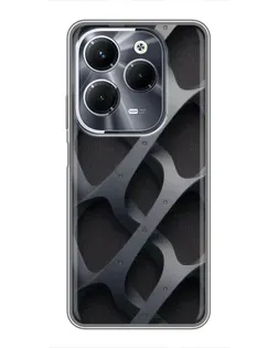 Чехол для Infinix Hot 40 Pro с картинкой «Объемное серое плетение»