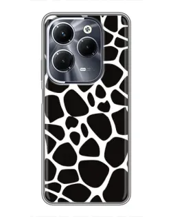 Чехол для Infinix Hot 40 Pro с картинкой «Черно-белый жираф»