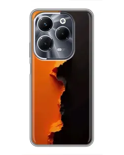 Чехол для Infinix Hot 40 Pro с картинкой «Оранжевый разлом»