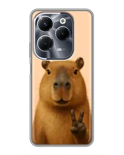 Чехол для Infinix Hot 40 Pro с картинкой «Капибара виктория»