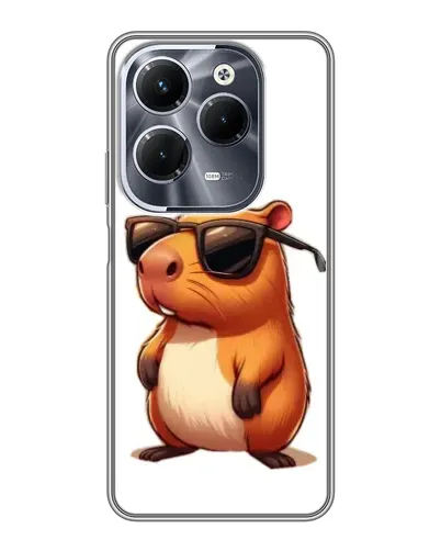 Чехол для Infinix Hot 40 Pro с картинкой «Капибара в очках» Чехол для Infinix Hot 40 Pro с картинкой «Капибара в очках»