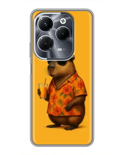 Чехол для Infinix Hot 40 Pro с картинкой «Капибара на отдыхе» Чехол для Infinix Hot 40 Pro с картинкой «Капибара на отдыхе»