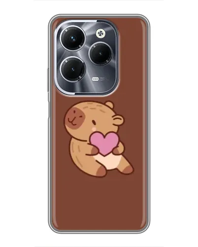 Чехол для Infinix Hot 40 Pro с картинкой «Капибара с сердцем» Чехол для Infinix Hot 40 Pro с картинкой «Капибара с сердцем»