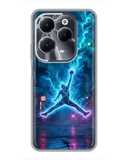 Чохол для Infinix Hot 40 з картинкою «Jordan Gold Jumpman»