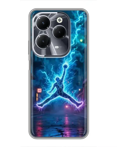 Чехол для Infinix Hot 40 с картинкой «Jordan Gold Jumpman»