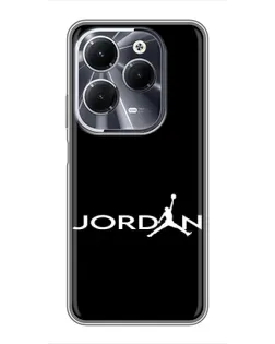Чохол для Infinix Hot 40 з картинкою «Jordan White Logo»