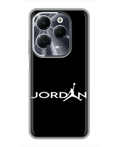 Чехол для Infinix Hot 40 с картинкой «Jordan White Logo»