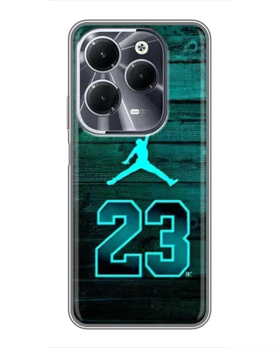 Чехол для Infinix Hot 40 с картинкой «Jordan Cyan 23»