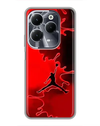 Чехол для Infinix Hot 40 с картинкой «Jordan Red Smoke»