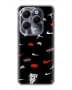 Чохол для Infinix Hot 40 з картинкою «Nike Mix Pattern»