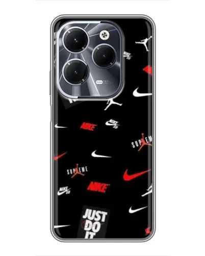 Чехол для Infinix Hot 40 с картинкой «Nike Mix Pattern»