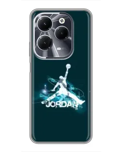 Чохол для Infinix Hot 40 з картинкою «Jordan Blue Fire»