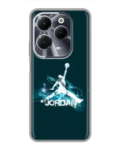 Чехол для Infinix Hot 40 с картинкой «Jordan Blue Fire»